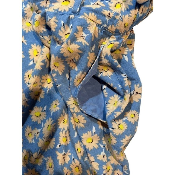 Who What Wear Blue Daisy Print Skirt Women's Size XL (No Belt) - Picture 6 of 12